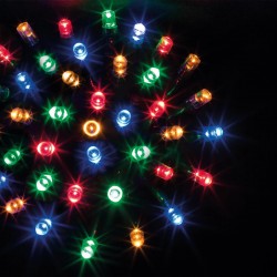 Guirlande 180 LED multicolore de 18m 8 fonctions - Fil vert