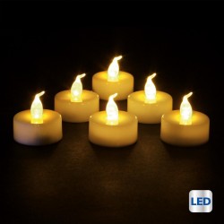 Lot de 6 bougies lumineuses à LED - Blanc chaud