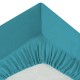 Drap housse en coton 2 personnes 160X200cm - Bleu canard