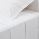 Drap plat en coton 1 personne 180X290cm - Blanc