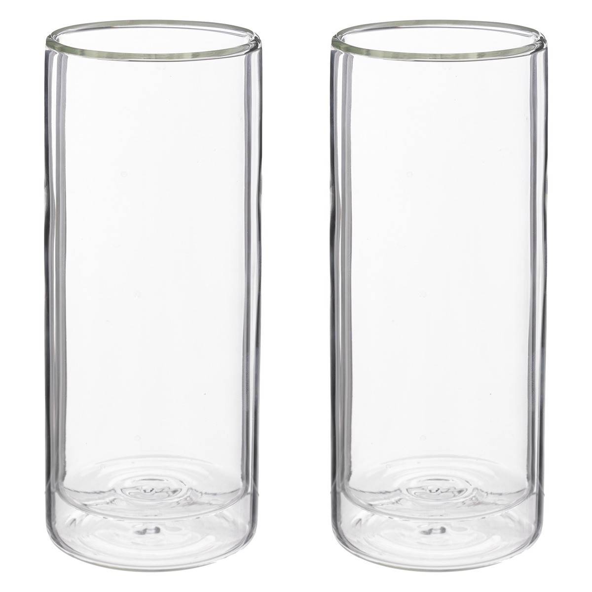 Generic Set de 2 Mugs à café en verre transparent à double paroi