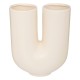 Vase U en céramique H25cm DOLCE RIVIERA - Blanc chaud