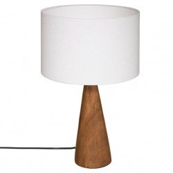 Lampe H46cm AINA - Marron et blanc