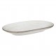 Assiette plate ovale en céramique 30X18cm FLOWER FACTORY - Gris crème