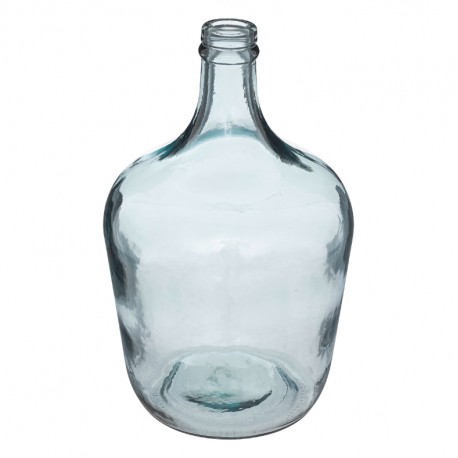 Vase en verre recyclé H30cm DAME JEANNE - Bleu