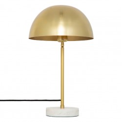 Lampe champignon en métal et marbre H46cm LILIO - Doré