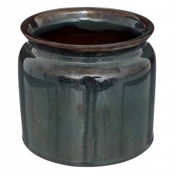 Pot en céramique H15cm RÉACTIVE, BOTANIC FACTORY - Bleu