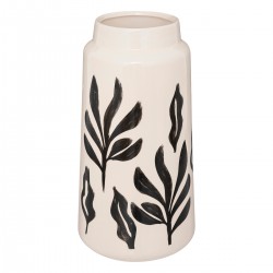 Vase en céramique peint H30cm SO COSY - Noir et blanc