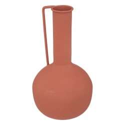 Vase avec anse en métal H25cm - Terracotta