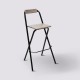 Tabouret de bar pliable LOUNA - Bois trend