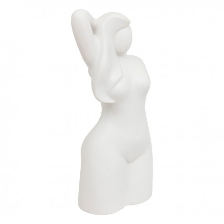 Statue femme en céramique H28cm SOLEYA - Blanc