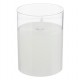 Bougie LED contenant en verre SENA - Blanc chaud