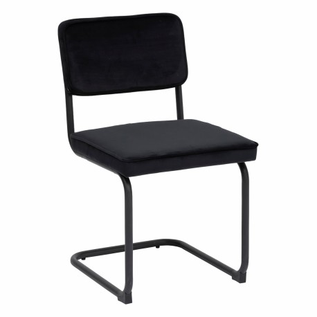 Chaise en velours SERSI - Noir