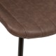 Chaise effet cuir OLWEN - Cognac