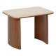 Lot de 2 tables à café en travertin et acacia JIVAN - Marron