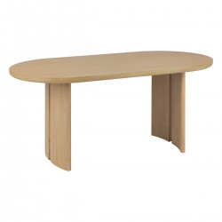 Table à manger 180X90cm LOUSADA - Beige acacia blanchi