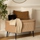 Banquette coffre en velours SOLARO - Beige