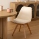 Chaise en bouclette BAYA - Blanc