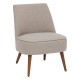 Fauteuil en tissu chevron GARY - Beige