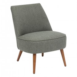 Fauteuil en tissu chevron GARY - Kaki