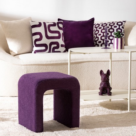 Pouf en bouclette SEVI, ÖLME DESIGN - Violet