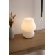 Lampe champignon en verre H18cm CARA - Blanc