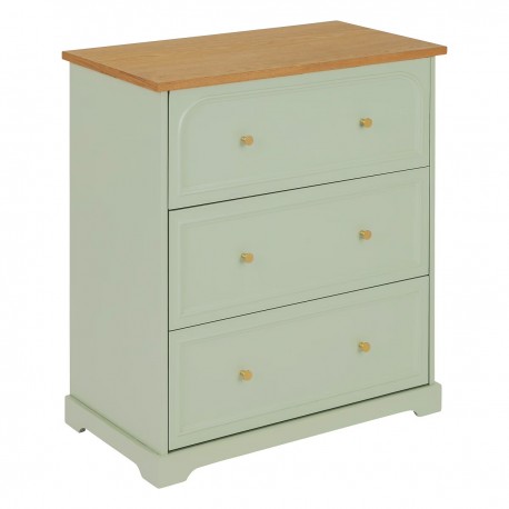 Commode 3 tiroirs MOHEA - Vert céladon