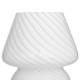 Lampe champignon en verre H18cm CARA - Blanc