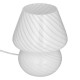 Lampe champignon en verre H18cm CARA - Blanc