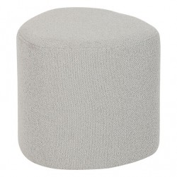 Pouf galet en bouclette ESTRIA - Gris