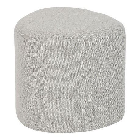 Pouf galet en bouclette ESTRIA - Gris