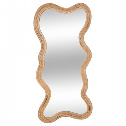 Miroir organique en rotin 179X86cm MAGGIE - Naturel