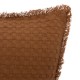 Coussin déhoussable nid d'abeille 45X45cm WIDDY - Terracota