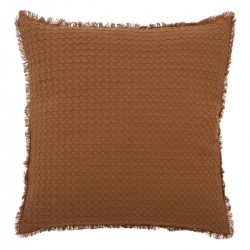 Coussin déhoussable nid d'abeille 45X45cm WIDDY - Terracota