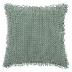 Coussin déhoussable nid d'abeille 45X45cm WIDDY - Vert céladon