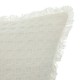 Coussin déhoussable nid d'abeille 30X50cm WIDDY - Blanc ivoire