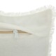 Coussin déhoussable nid d'abeille 30X50cm WIDDY - Blanc ivoire