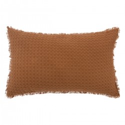 Coussin déhoussable nid d'abeille 30X50cm WIDDY - Terracota