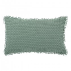 Coussin déhoussable nid d'abeille 30X50cm WIDDY - Vert céladon