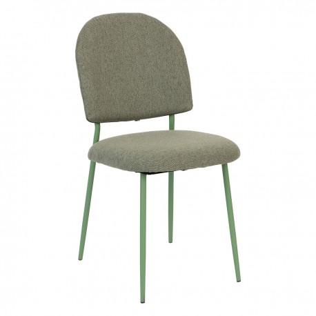 Chaise en tissu KAMILI - Vert céladon