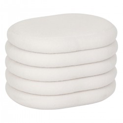 Pouf coffre en bouclette GIULIA - Blanc