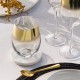 Lot de 4 dessous de verre en marbre D10cm SUBLIMA - Blanc