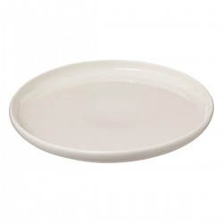 Assiette plate en porcelaine D27cm NORA - Blanc