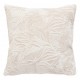 Coussin flanelle feuilles en relief 40X40cm RYO - Beige lin