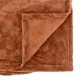 Plaid flanelle feuilles en relief 125X150cm ROY - Terracotta