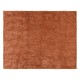 Plaid flanelle feuilles en relief 125X150cm ROY - Terracotta