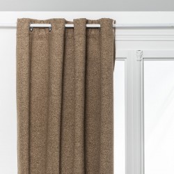 Rideau en bouclette isolant et occultant 140X260cm SOANA - Beige taupe