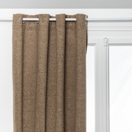 Rideau en bouclette isolant et occultant 140X260cm SOANA - Beige taupe