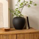 Vase boule en céramique 22cm RILY - Noir