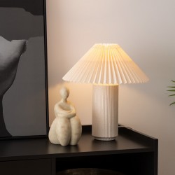 Lampe en porcelaine H38cm TALYA - Beige